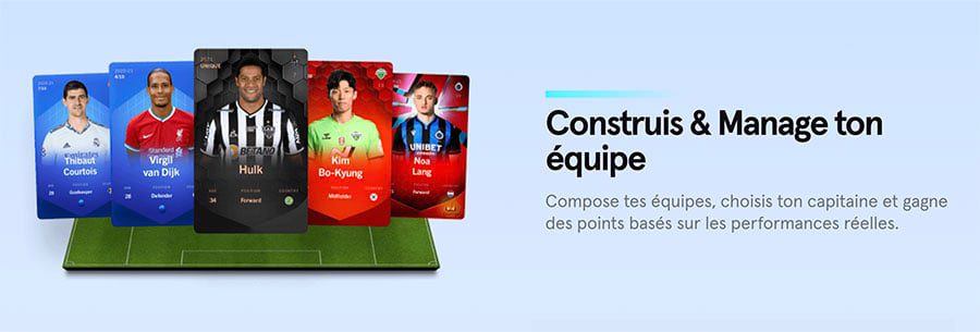 capture d'écran de sorare manage ton equipe